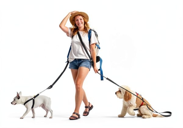 Tivray Hands Free Dog Leash Adjustable Waist Shoulder Strap-2