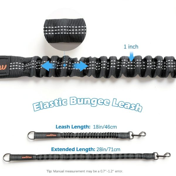 VavoPaw Bungee Dog Leash Extender Elastic Reflective Hands-1