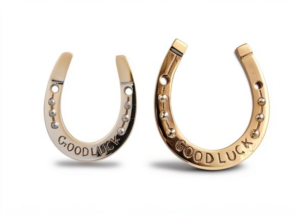 Brass Good Luck Horseshoe Diollo Equestrian Pet Supplies-0