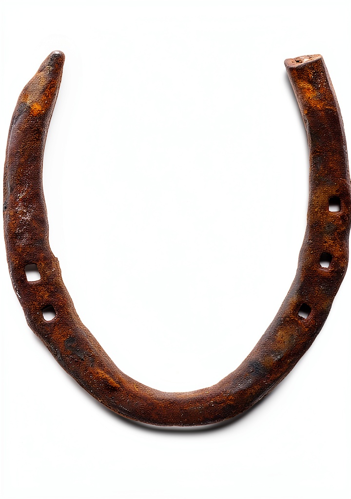 Installing IS4A Genuine Rustic Horseshoe Equestrian Luck Charm on a wooden desk