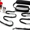 Godyoy Hands Free Dog Leash Double Bungee Waist Belt-0