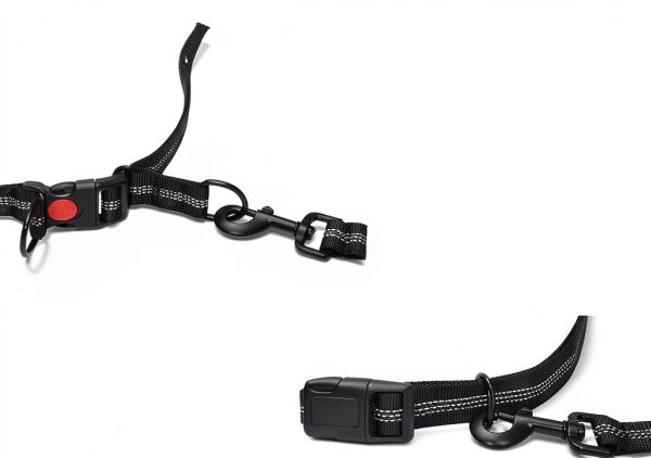 iYoPets Hands Free Dog Leash Reflective Bungee Waist Belt-3