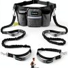 PetAmi Hands Free Dog Leash Waist Belt Reflective Bungee-0