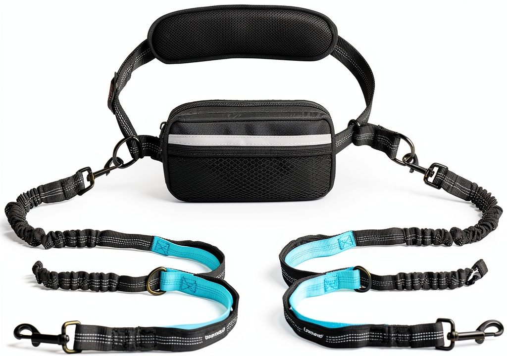 Uppetly Hands Free Dog Leash in use during a morning run