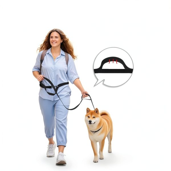 Tivray Hands Free Dog Leash Adjustable Waist Shoulder Strap-5