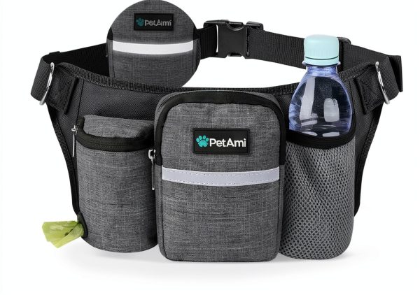 PetAmi Hands Free Dog Leash Waist Belt Reflective Bungee-2