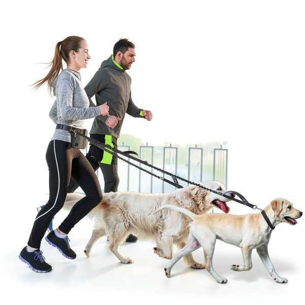 PetAmi Hands Free Dog Leash Waist Belt Reflective Bungee-6