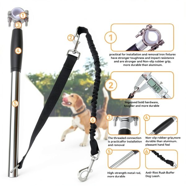 Pietenjoy Hands Free Dog Bicycle Leash Quick Release-2