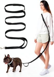 Tivray Hands Free Dog Leash Adjustable Waist Shoulder Strap-0