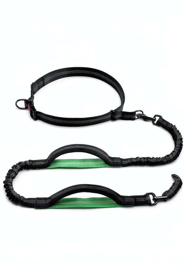 iYoPets Hands Free Dog Leash Reflective Bungee Waist Belt-1