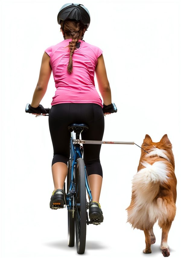 Walky Dog Bike Leash Stainless Steel Shock Absorbing Large-3