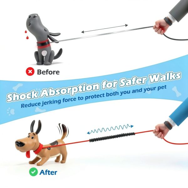 VavoPaw Bungee Dog Leash Extender Elastic Reflective Hands-2