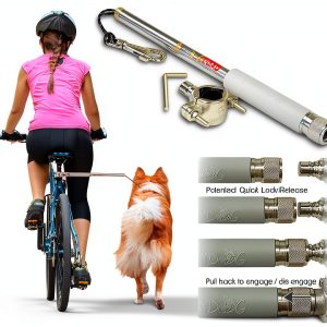 Walky Dog Bike Leash Stainless Steel Shock Absorbing Large-0