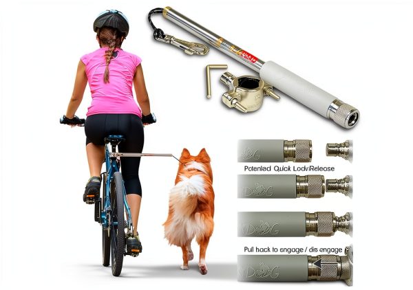 Walky Dog Bike Leash Stainless Steel Shock Absorbing Large-0
