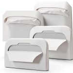 Toilet Seat Cover Dispenser Geetery 2-Set Wall-Mount Plastic White-0