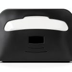 Commercial Toilet Seat Cover Dispenser EnBath Black Wall Half-Fold-0