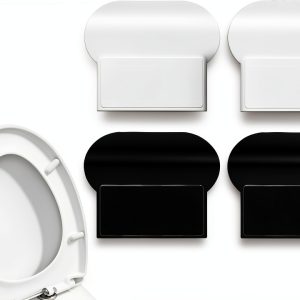 Toilet Seat Lifter Tab 4PCS Self Adhesive by Aysatogc White Black-0