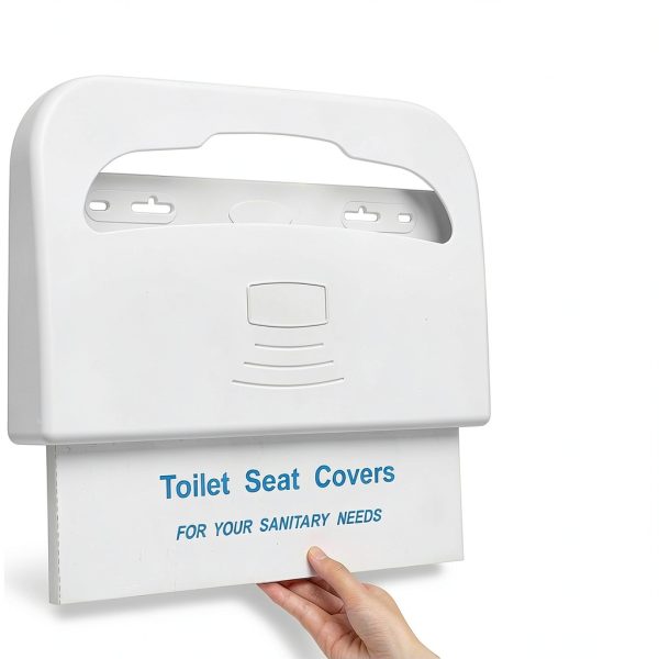 Toilet Seat Cover Dispenser Geetery 2-Set Wall-Mount Plastic White-2