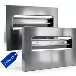Toilet Seat Cover Dispenser Wall Mount 2-Pack Stainless Steel EnBath-0
