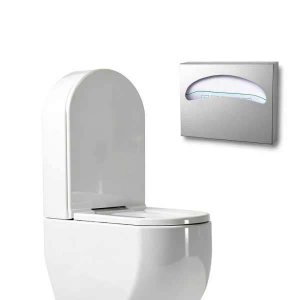 Toilet Seat Cover Dispenser AshKiz Stainless Steel Wall Mount Silver-5