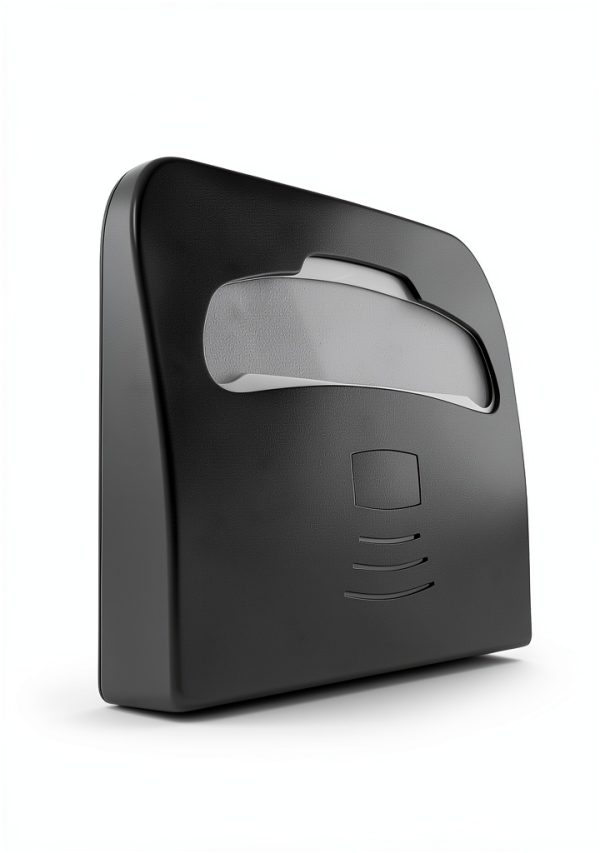 Commercial Toilet Seat Cover Dispenser EnBath Black Wall Half-Fold-1