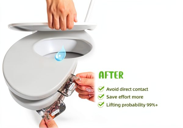 Toilet seat handle OURJIA Round Lifter 2pcs Transparent Grey-3
