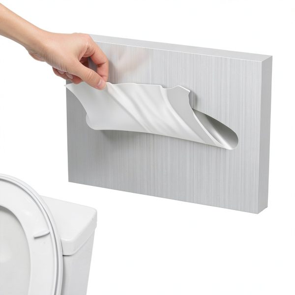 Stainless Steel Commercial Toilet Seat Cover Dispenser Wall Mount - Holder for Toilet Disposable Seat Covers, Silver, 1 Pcs-1