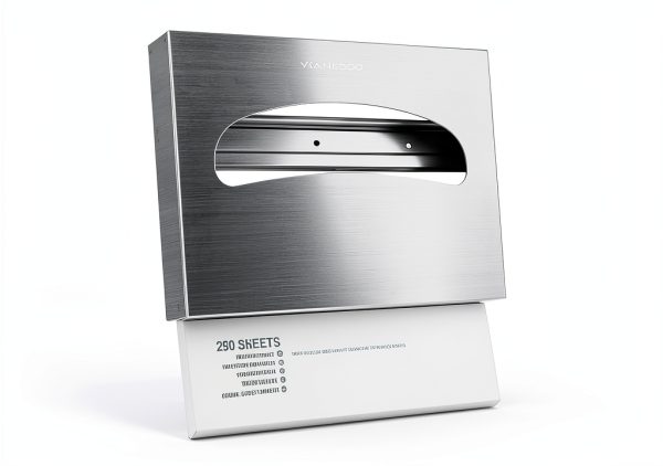 VANNSOO Wall Mount Toilet Seat Cover Dispenser, Stainless Steel-2