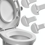 Toilet Seat Lifter 4 Pack Adhesive Handle by Mabor Touch-Free-0