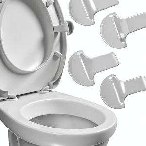 Toilet Seat Lifter 4 Pack Adhesive Handle by Mabor Touch-Free-0