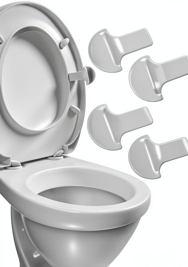 Toilet Seat Lifter 4 Pack Adhesive Handle by Mabor Touch-Free-0