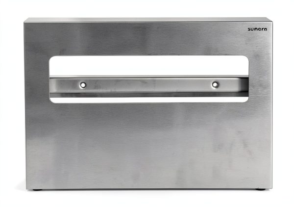 Commercial Toilet Seat Cover Dispenser 304 Stainless Steel Wall-Mount 1/2 Fold 250 Sheets Capacity Brush-1