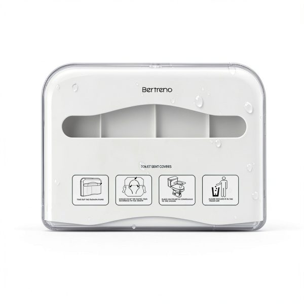 Commercial Toilet Seat Cover Dispenser Bertreno Wall-Mount White-1