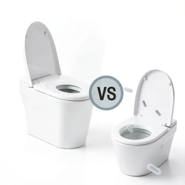 Commercial Toilet Seat Cover Dispenser Bertreno Wall-Mount White-6